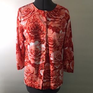 Isaac Mizrahi Button Front Light Weight Sweater